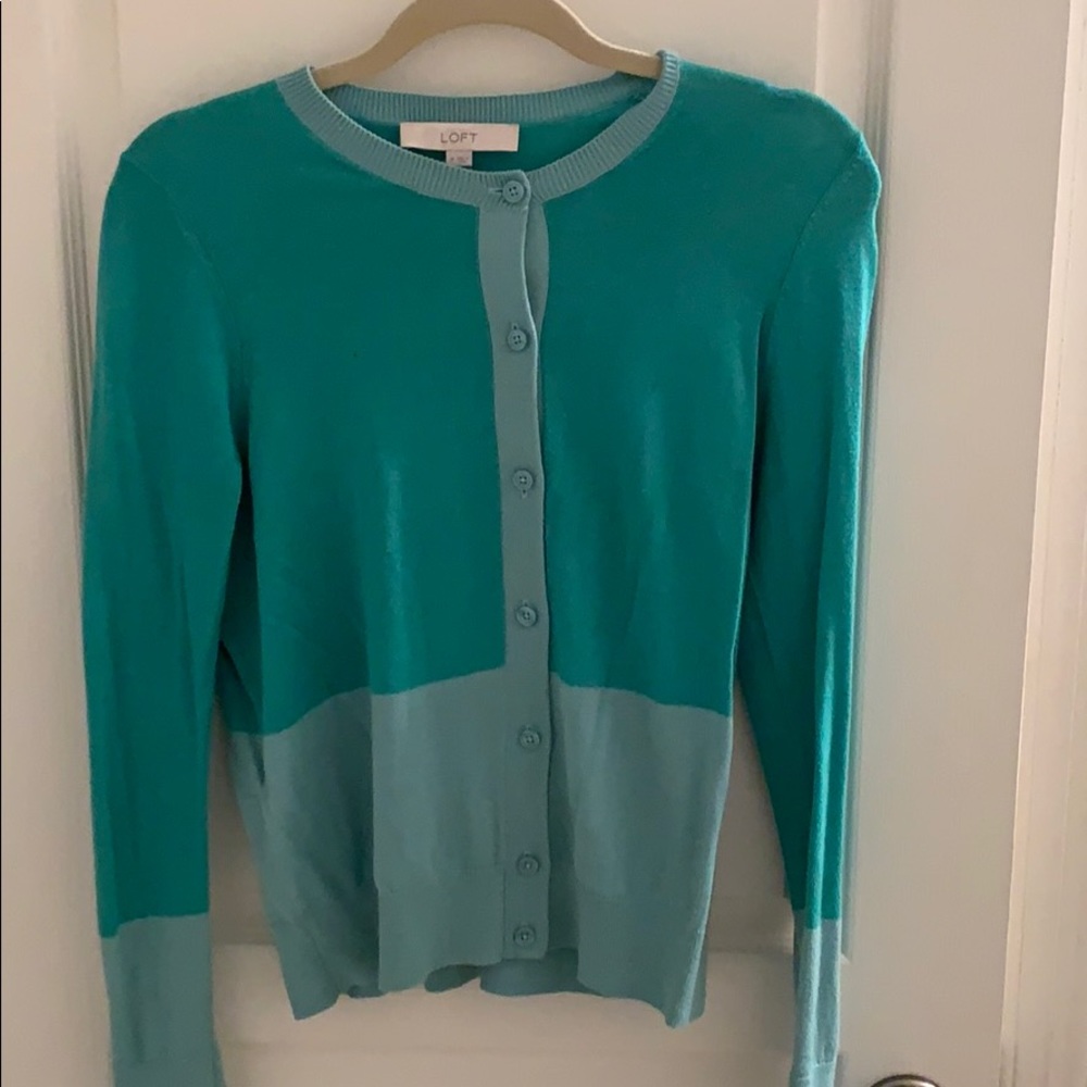 LOFT Color-block Cardigan